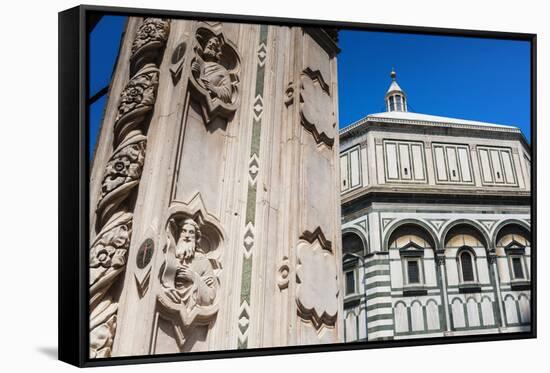 Exterior of the Baptistery, Piazza Del Duomo, Florence (Firenze), Tuscany, Italy, Europe-Nico Tondini-Framed Stretched Canvas