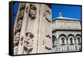 Exterior of the Baptistery, Piazza Del Duomo, Florence (Firenze), Tuscany, Italy, Europe-Nico Tondini-Framed Stretched Canvas