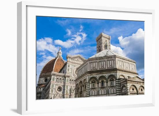 Exterior of the Cathedral of Santa Maria Del Fiore and Baptistery, Piazza Del Duomo, Unesco-Nico Tondini-Framed Photographic Print