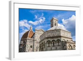 Exterior of the Cathedral of Santa Maria Del Fiore and Baptistery, Piazza Del Duomo, Unesco-Nico Tondini-Framed Photographic Print