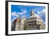 Exterior of the Cathedral of Santa Maria Del Fiore and Baptistery, Piazza Del Duomo, Unesco-Nico Tondini-Framed Photographic Print