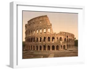 Exterior of the Coliseum, Rome, Italy, c.1890-c.1900-null-Framed Photographic Print