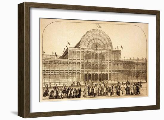 Exterior of the Crystal Palace at Hyde Park-null-Framed Art Print