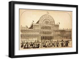 Exterior of the Crystal Palace at Hyde Park-null-Framed Art Print