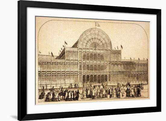 Exterior of the Crystal Palace at Hyde Park-null-Framed Premium Giclee Print