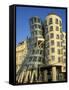 Exterior of the Dancing House at Rasinovo Embankment, Nove Mesto, Prague, Czech Republic-Richard Nebesky-Framed Stretched Canvas