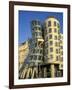 Exterior of the Dancing House at Rasinovo Embankment, Nove Mesto, Prague, Czech Republic-Richard Nebesky-Framed Photographic Print