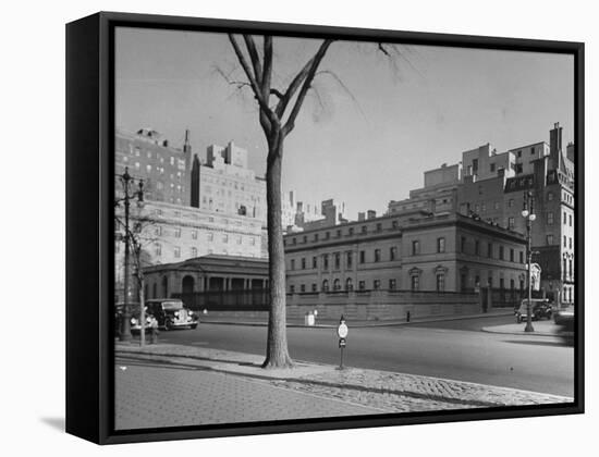 Exterior of the Frick Museum Alone Fifth Avenue-Rex Hardy Jr.-Framed Stretched Canvas