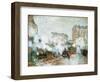 Exterior of the Gare Saint-Lazare, Arrival of a Train, 1877-Claude Monet-Framed Giclee Print