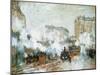 Exterior of the Gare Saint-Lazare, Arrival of a Train, 1877-Claude Monet-Mounted Giclee Print