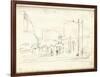 Exterior of the Gare Saint-Lazare (Pencil on Paper)-Claude Monet-Framed Giclee Print