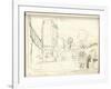 Exterior of the Gare Saint-Lazare (Pencil on Paper)-Claude Monet-Framed Giclee Print