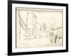 Exterior of the Gare Saint-Lazare (Pencil on Paper)-Claude Monet-Framed Giclee Print