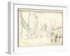 Exterior of the Gare Saint-Lazare (Pencil on Paper)-Claude Monet-Framed Giclee Print