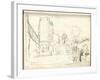 Exterior of the Gare Saint-Lazare (Pencil on Paper)-Claude Monet-Framed Giclee Print