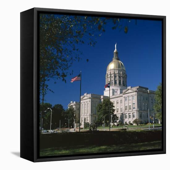 Exterior of the Georgia State Capitol Building, Atlanta, Georgia, United States of America (USA)-G Richardson-Framed Stretched Canvas