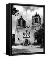 Exterior of the Mission Conception Near San Antonio, also known as the Alamo-Carl Mydans-Framed Stretched Canvas