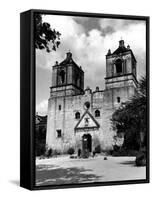 Exterior of the Mission Conception Near San Antonio, also known as the Alamo-Carl Mydans-Framed Stretched Canvas