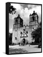 Exterior of the Mission Conception Near San Antonio, also known as the Alamo-Carl Mydans-Framed Stretched Canvas