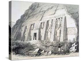 Exterior of the North Temple, Ebsamboul, Nubia, C1850-Augustus Butler-Stretched Canvas