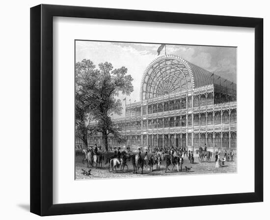 Exterior of the North Transept of the Crystal Palace, London, Built for the Great Exhibition, 1851-null-Framed Giclee Print