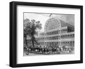 Exterior of the North Transept of the Crystal Palace, London, Built for the Great Exhibition, 1851-null-Framed Giclee Print