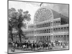 Exterior of the North Transept of the Crystal Palace, London, Built for the Great Exhibition, 1851-null-Mounted Giclee Print