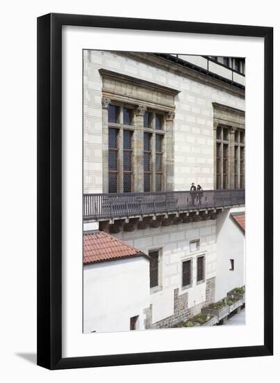 Exterior of the Old Royal Palace of Prague Castle with the Renaissance Windows of Vladislav Hall-null-Framed Photographic Print