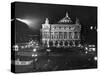 Exterior of the Paris Opera House at Night-null-Stretched Canvas