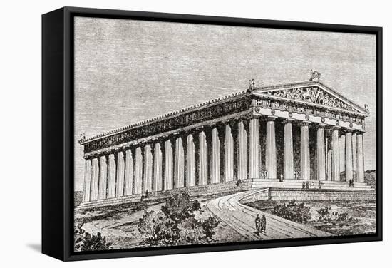 Exterior of the Parthenon in Athens, Greece-null-Framed Stretched Canvas