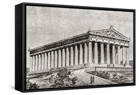 Exterior of the Parthenon in Athens, Greece-null-Framed Stretched Canvas