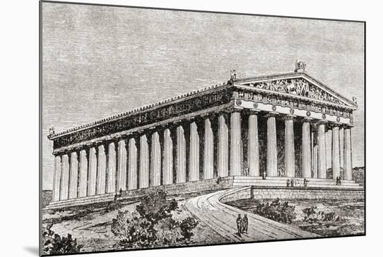 Exterior of the Parthenon in Athens, Greece-null-Mounted Giclee Print