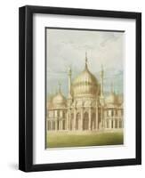 Exterior of the Saloon from Views of the Royal Pavilion, Brighton by John Nash, 1826-John Nash-Framed Giclee Print