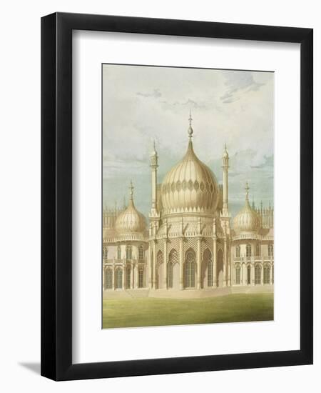 Exterior of the Saloon from Views of the Royal Pavilion, Brighton by John Nash, 1826-John Nash-Framed Giclee Print