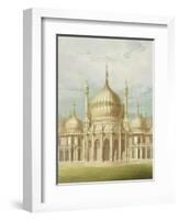 Exterior of the Saloon from Views of the Royal Pavilion, Brighton by John Nash, 1826-John Nash-Framed Giclee Print