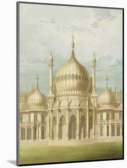 Exterior of the Saloon from Views of the Royal Pavilion, Brighton by John Nash, 1826-John Nash-Mounted Giclee Print