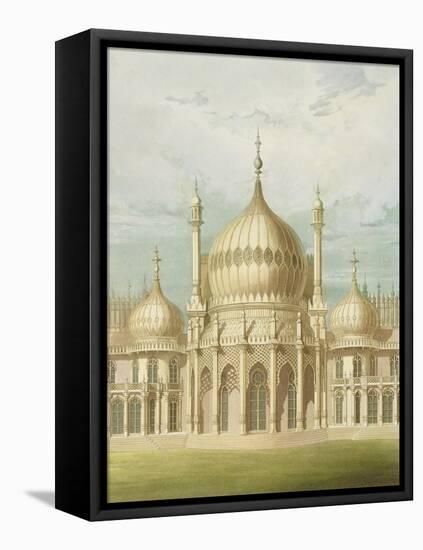 Exterior of the Saloon from Views of the Royal Pavilion, Brighton by John Nash, 1826-John Nash-Framed Stretched Canvas