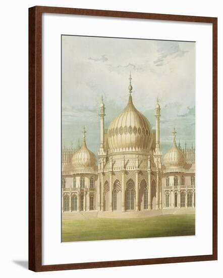 Exterior of the Saloon from Views of the Royal Pavilion, Brighton by John Nash, 1826-John Nash-Framed Giclee Print