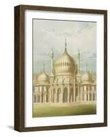 Exterior of the Saloon from Views of the Royal Pavilion, Brighton by John Nash, 1826-John Nash-Framed Giclee Print