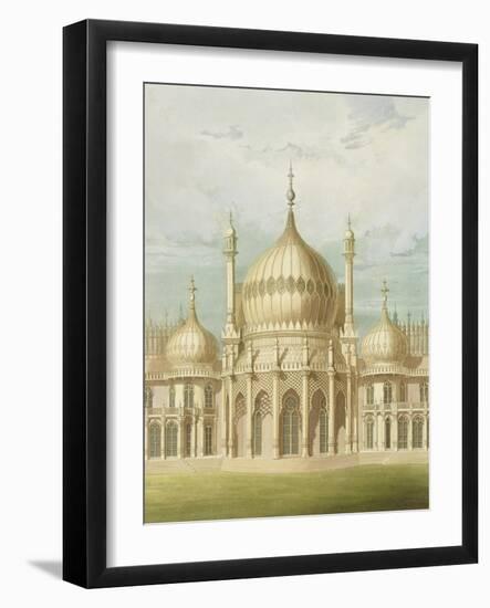 Exterior of the Saloon from Views of the Royal Pavilion, Brighton by John Nash, 1826-John Nash-Framed Giclee Print