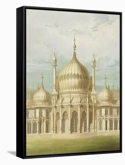 Exterior of the Saloon from Views of the Royal Pavilion, Brighton by John Nash, 1826-John Nash-Framed Stretched Canvas