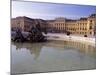 Exterior of the Schloss Schonbrunn, with Fountain and Pool in Front, Vienna-Richard Nebesky-Mounted Photographic Print