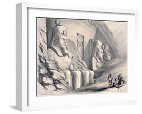 Exterior of the South Temple, Ebsamboul, Nubia, C1850-Augustus Butler-Framed Giclee Print