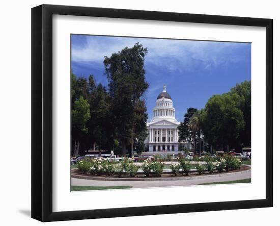 Exterior of the State Capitol Building, Built in 1874, Sacramento, California, USA-Traverso Doug-Framed Photographic Print