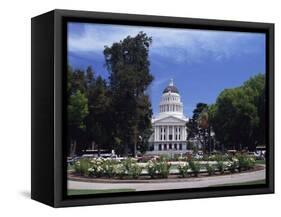 Exterior of the State Capitol Building, Built in 1874, Sacramento, California, USA-Traverso Doug-Framed Stretched Canvas
