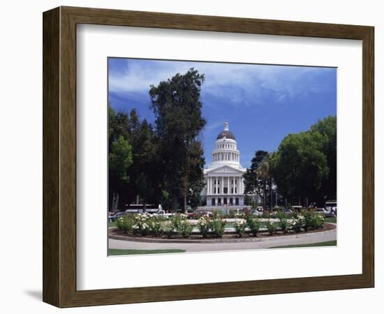 Exterior of the State Capitol Building, Built in 1874, Sacramento, California, USA-Traverso Doug-Framed Photographic Print