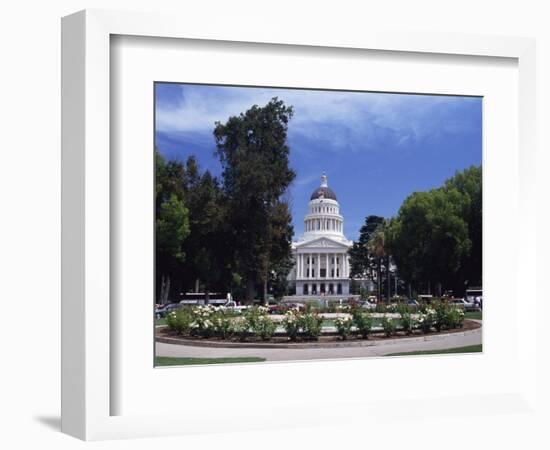 Exterior of the State Capitol Building, Built in 1874, Sacramento, California, USA-Traverso Doug-Framed Photographic Print