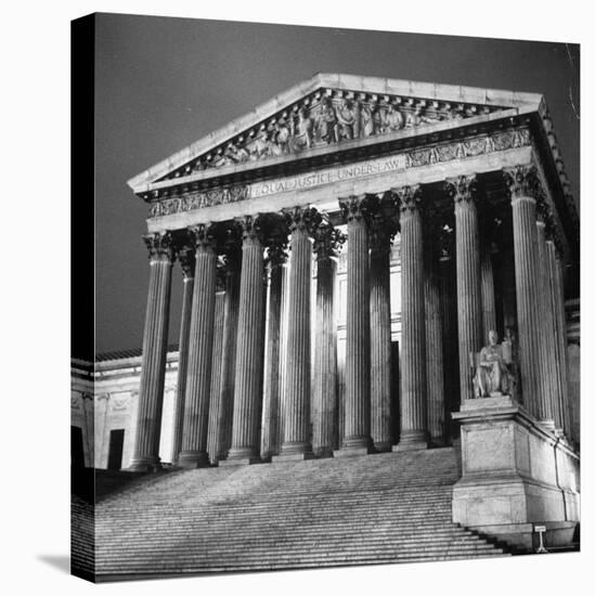 Exterior of the Supreme Court Building-Paul Schutzer-Stretched Canvas