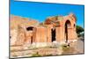 Exterior of the Theater, Ostia Antica archaeological site, Ostia, Rome province, Latium (Lazio)-Nico Tondini-Mounted Photographic Print