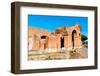 Exterior of the Theater, Ostia Antica archaeological site, Ostia, Rome province, Latium (Lazio)-Nico Tondini-Framed Photographic Print